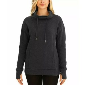 NWT Kirkland Signature Blue Mock Neck Pullover With Thumbholes Size Large